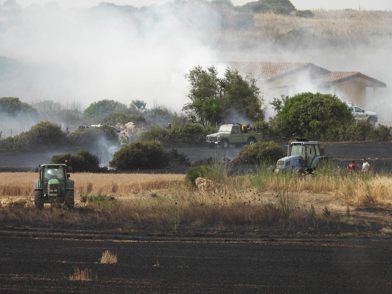 Fiamme tra Riola Sardo e San Vero Milis: a fuoco terreni da pascolo e macchia mediterranea