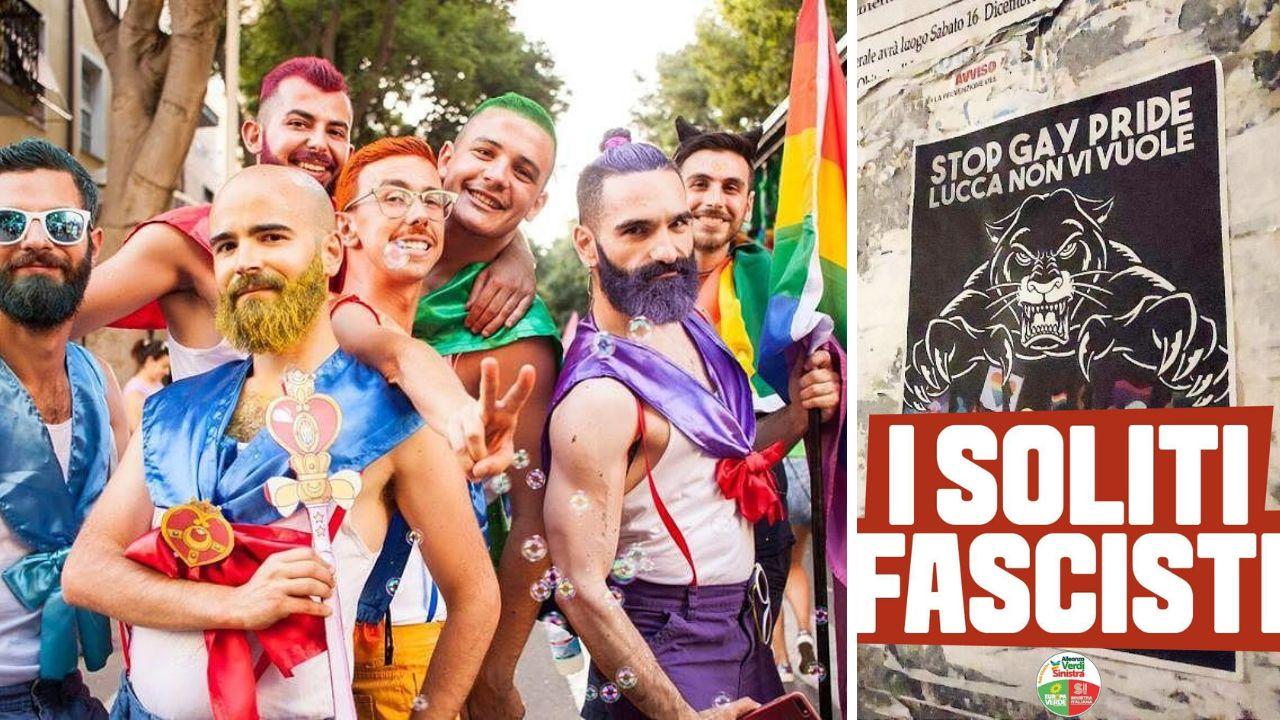 La destra prova a far saltare il gay pride a Lucca e in città spuntano i manifesti: «Non vi vogliamo»