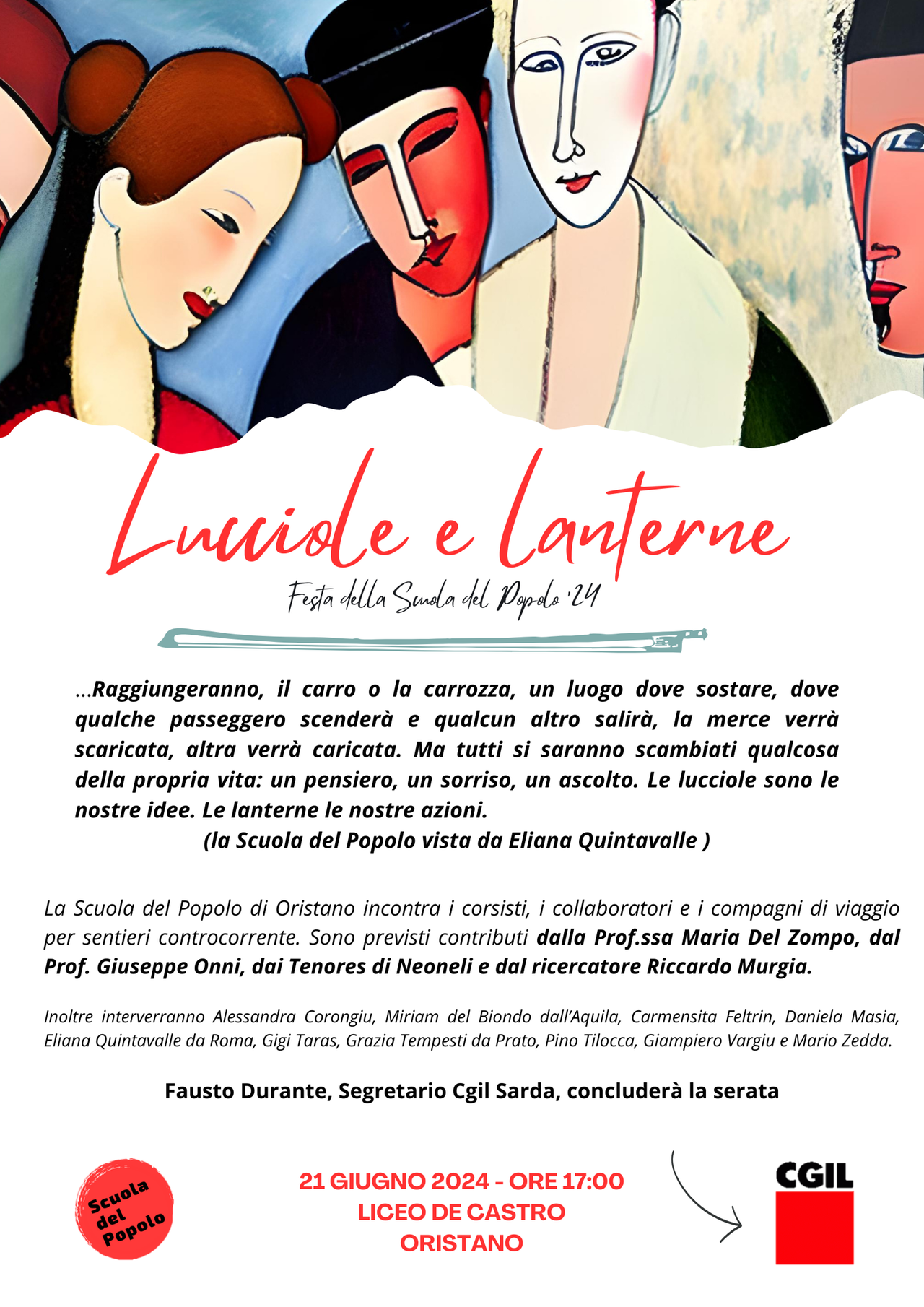 “Lucciole e lanterne” al liceo De Castro di Oristano: il 21 giugno la Festa del popolo