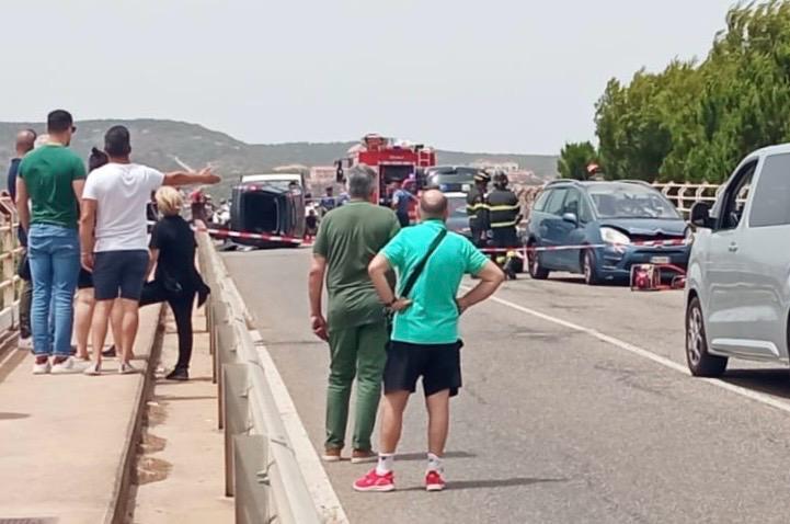 
	L'incidente mortale all'ingresso di Sant'Antioco <em>(foto Mario Rosas)</em>

