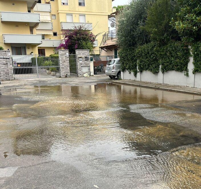 
	La perdita d'acqua (foto Franco Silvi)

