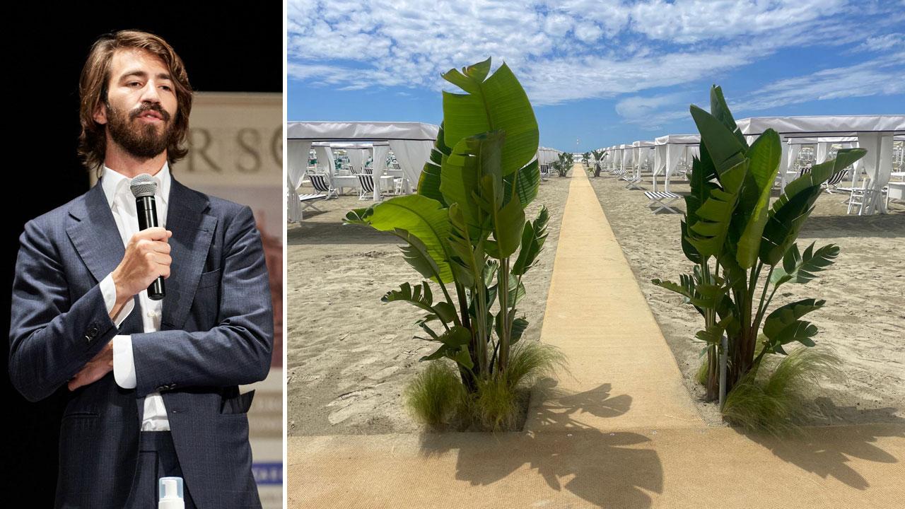 Leonardo Maria Del Vecchio l'acquirente dello stabilimento balneare Franco Mare che prenderà il nome di Vesta Mare dopo l’acquisto