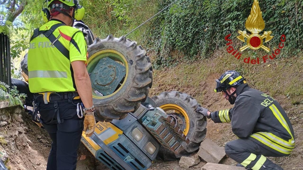 L'intervento dei vigili del fuoco