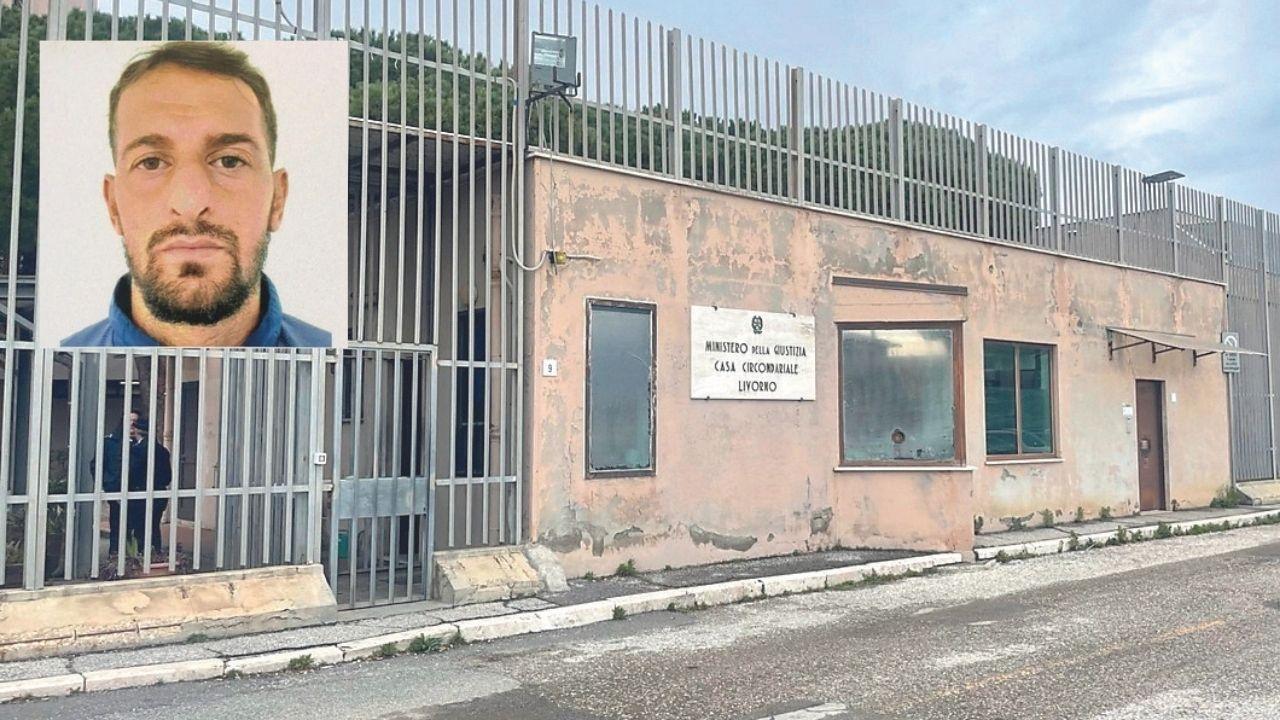 
	La casa circondariale di Livorno (foto Franco Silvi) e il detenuto evaso

