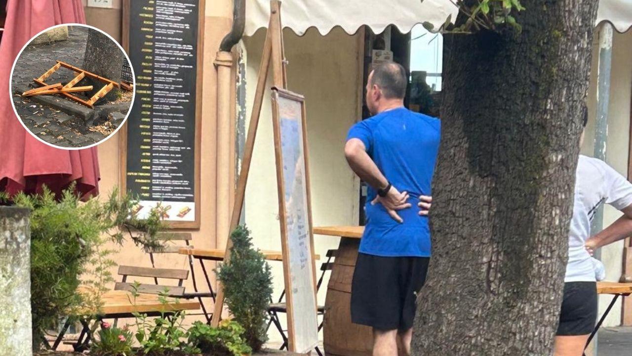 
	Il negozio danneggiato a Lido di Camaiore

