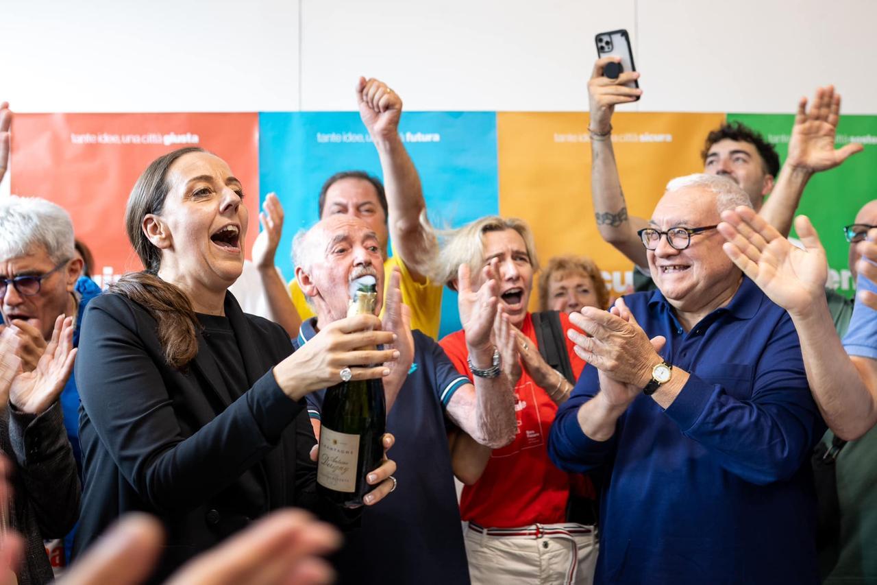 
	Sara Funaro festeggia la vittoria

