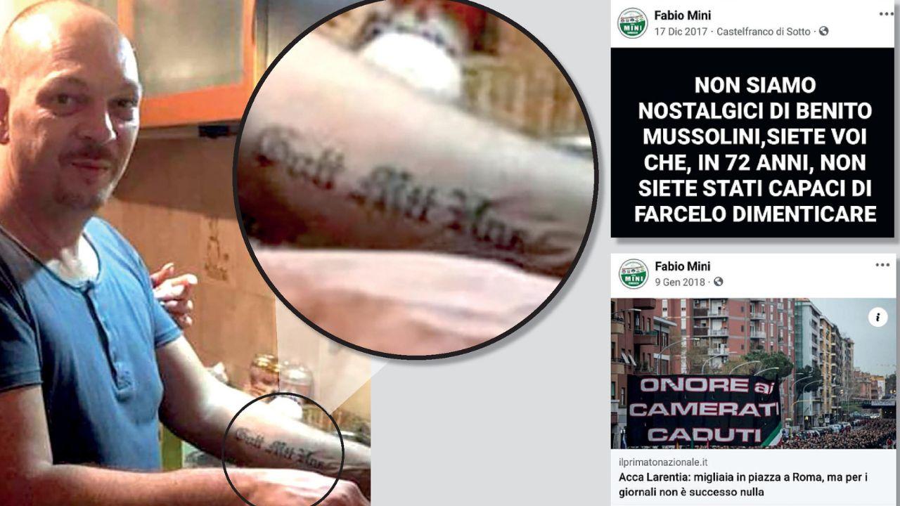 Tatuaggio nazista e “Boia chi molla”: a Castelfranco il nuovo sindaco tifa Mussolini
