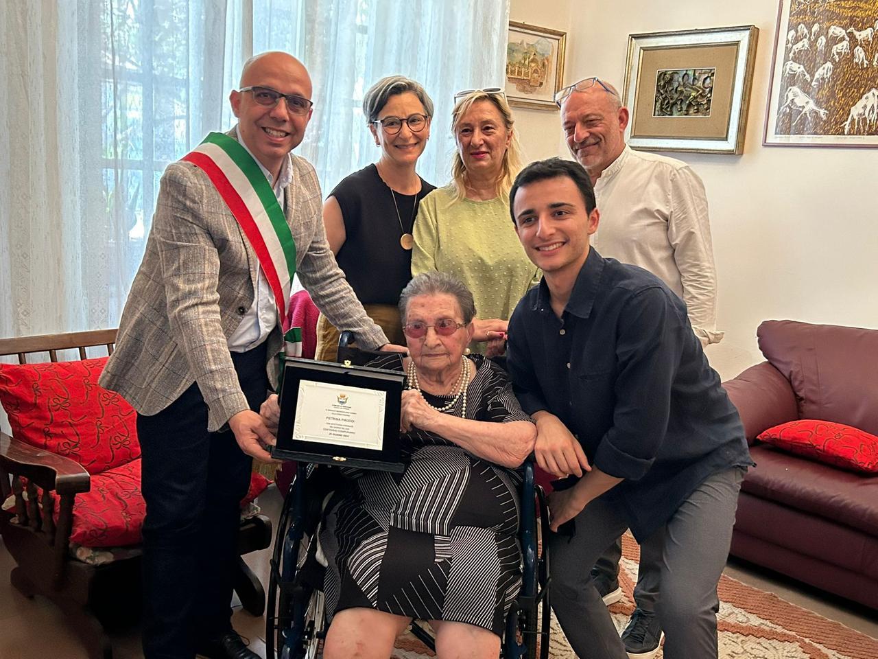 La signora Pietrina Piroddi entra nell’albo dei centenari di Oristano