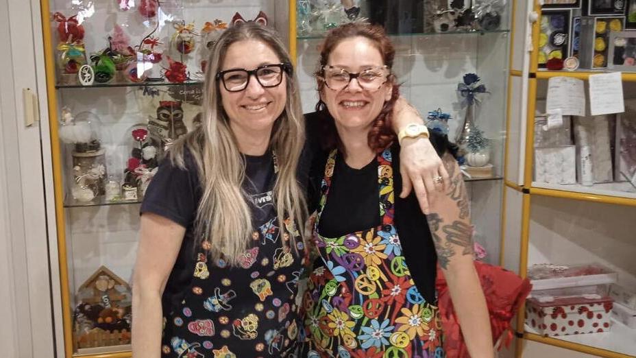 Francesca Bianciardi con la dipendente Valentina Orlandi