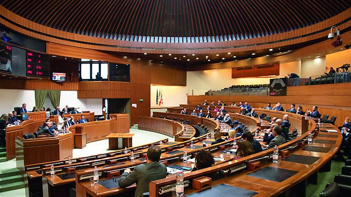 L'aula del consiglio regionale
