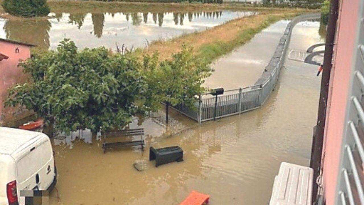 Uno degli allagamenti che ha colpito Pistoia nella mattina di martedì 25 giugno