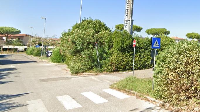 Il parcheggio dove l'uomo ha sparato