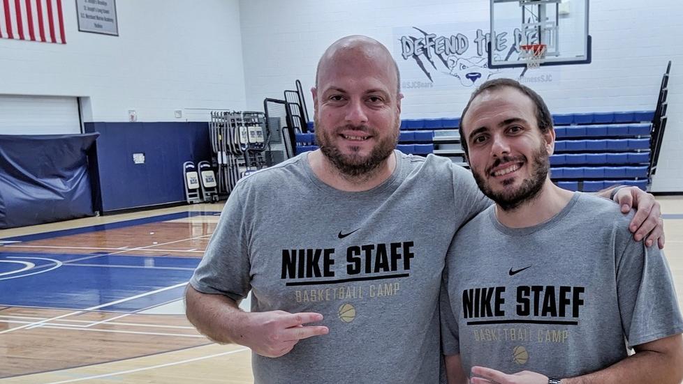 Alessandro Petrini e Marcello Di Russo (head coach City College) al camp Nike