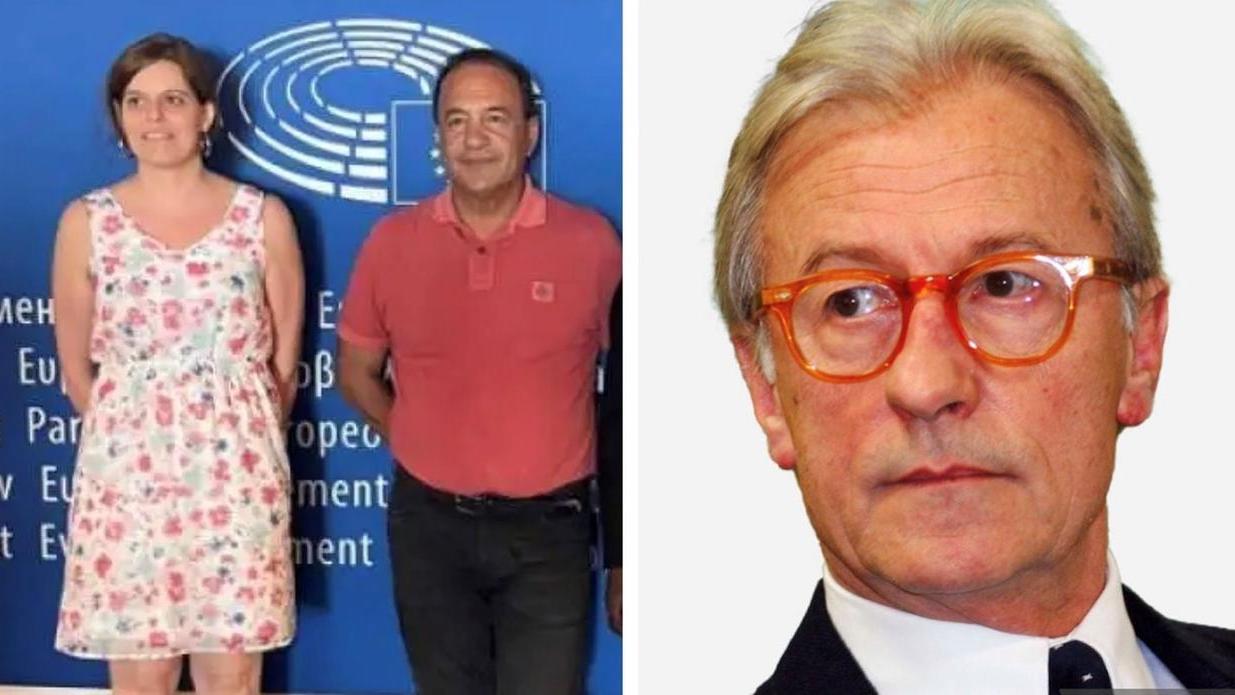 
	Gli europarlamentari Ilaria Salis e&nbsp;Mimmo Lucano e il giornalista Vittorio Feltri


