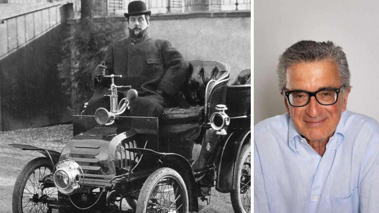 
	Puccini sulla sua Isotta Fraschini e Ciro Vestita a destra

