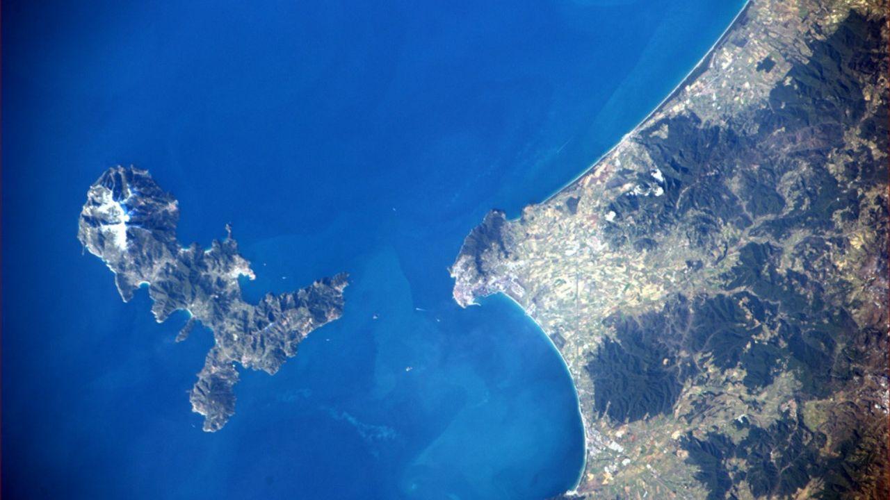 
	Una veduta aerea dell&#39;Isola d&#39;Elba

