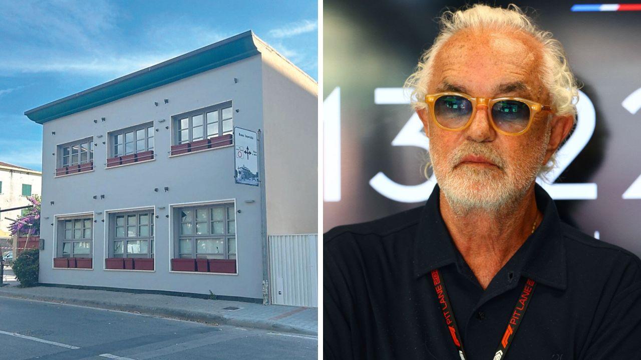 A sinistra l'immobile che ospiterà la pizzeria, a destra Briatore