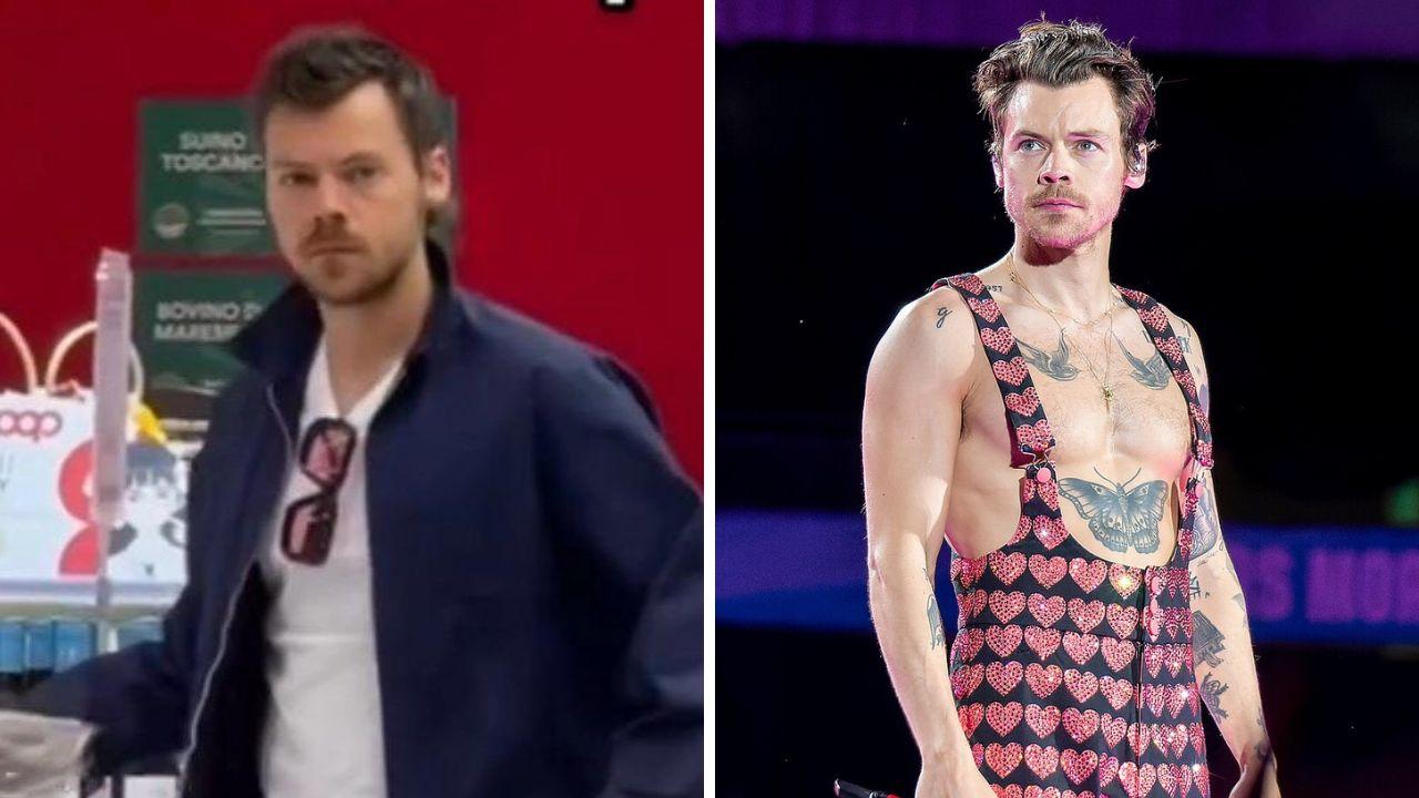 Harry Styles alla Coop di Orbetello e sul palco durante un concerto