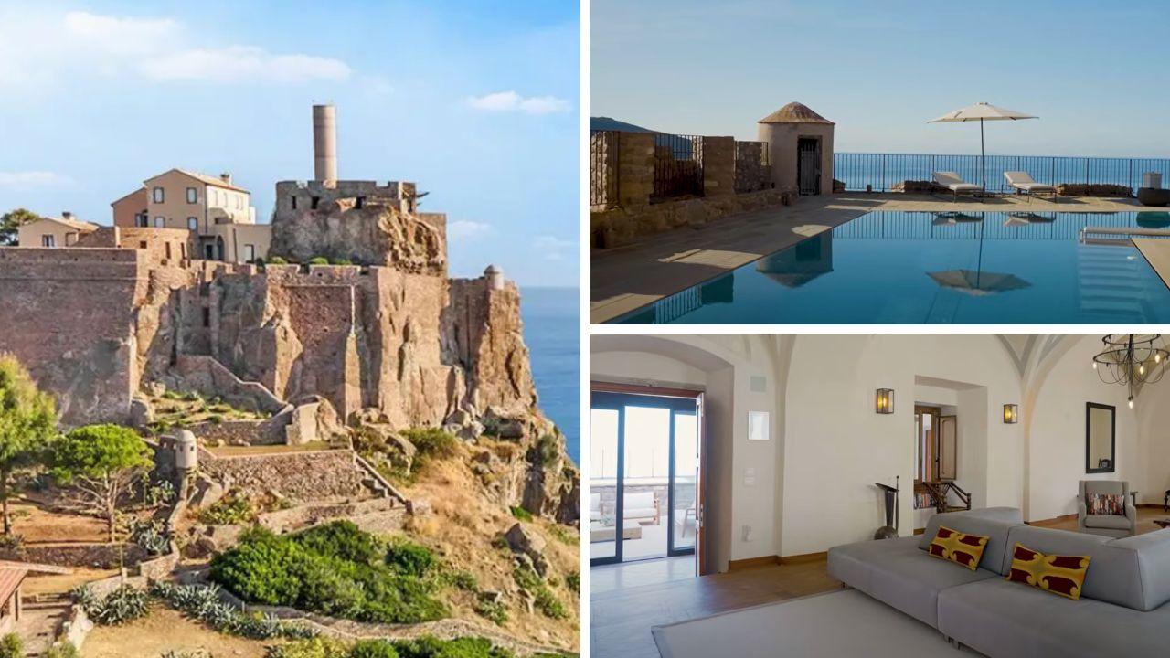 
	L'esterno e gli interni della fortezza in vendita a Capraia

