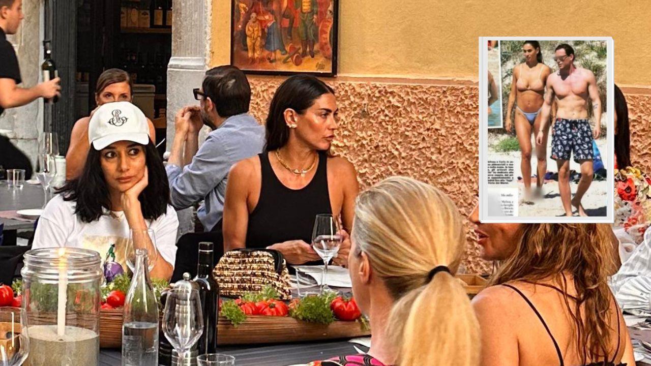 Melissa Satta a pranzo Pietrasanta e nel riquadro con il nuovo fidanzato nelle pagine di "Chi"