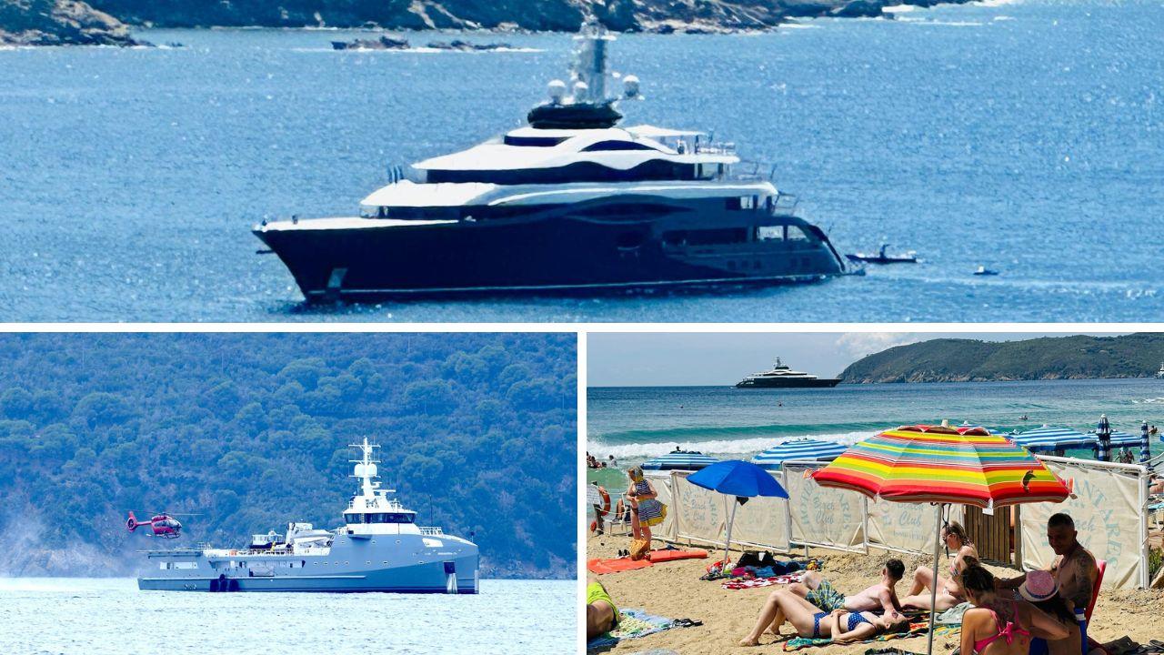 In alto il Launchpad, in basso il Wingam e la spiaggia a Capoliveri