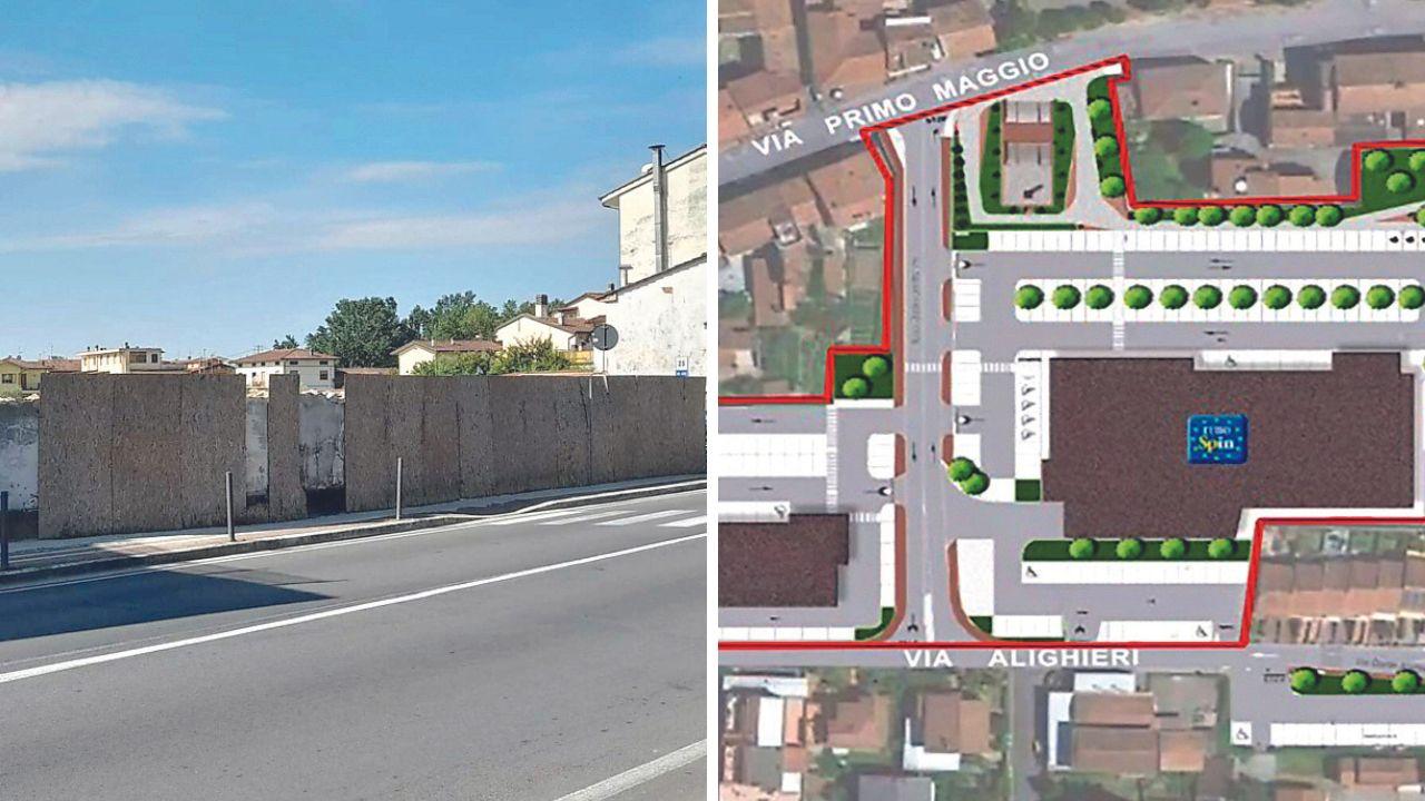 
	Il luogo dove sorger&agrave; l'Eurospin e la mappa

