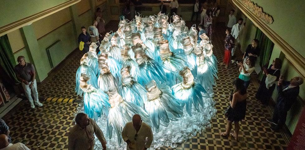 
	Una delle installazioni realizzate dall&rsquo;artista Davide Dall&rsquo;Osso

