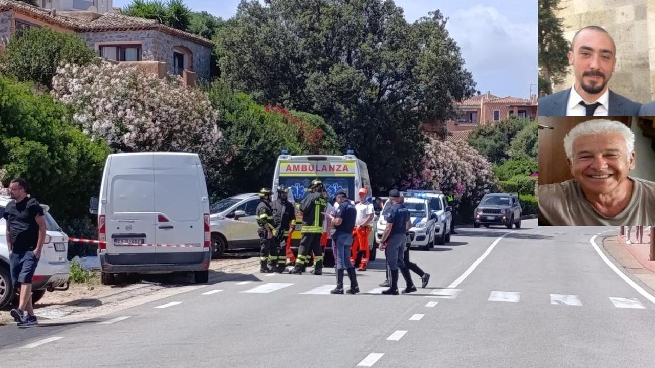 Il punto dell'incidente, in alto Mario Masale e sotto Tonino Pirastru 