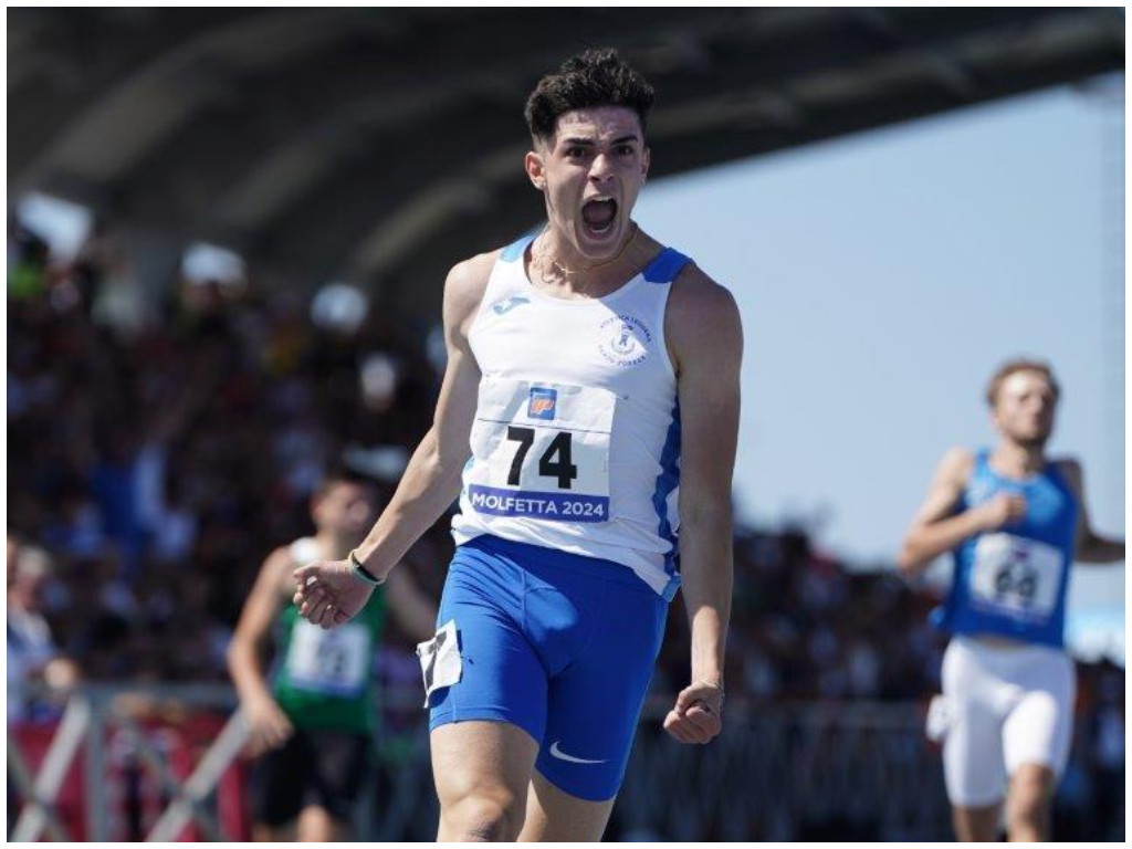 Diego Nappi (20”70) cancella il record under 18 di Filippo Tortu sui 200 metri
