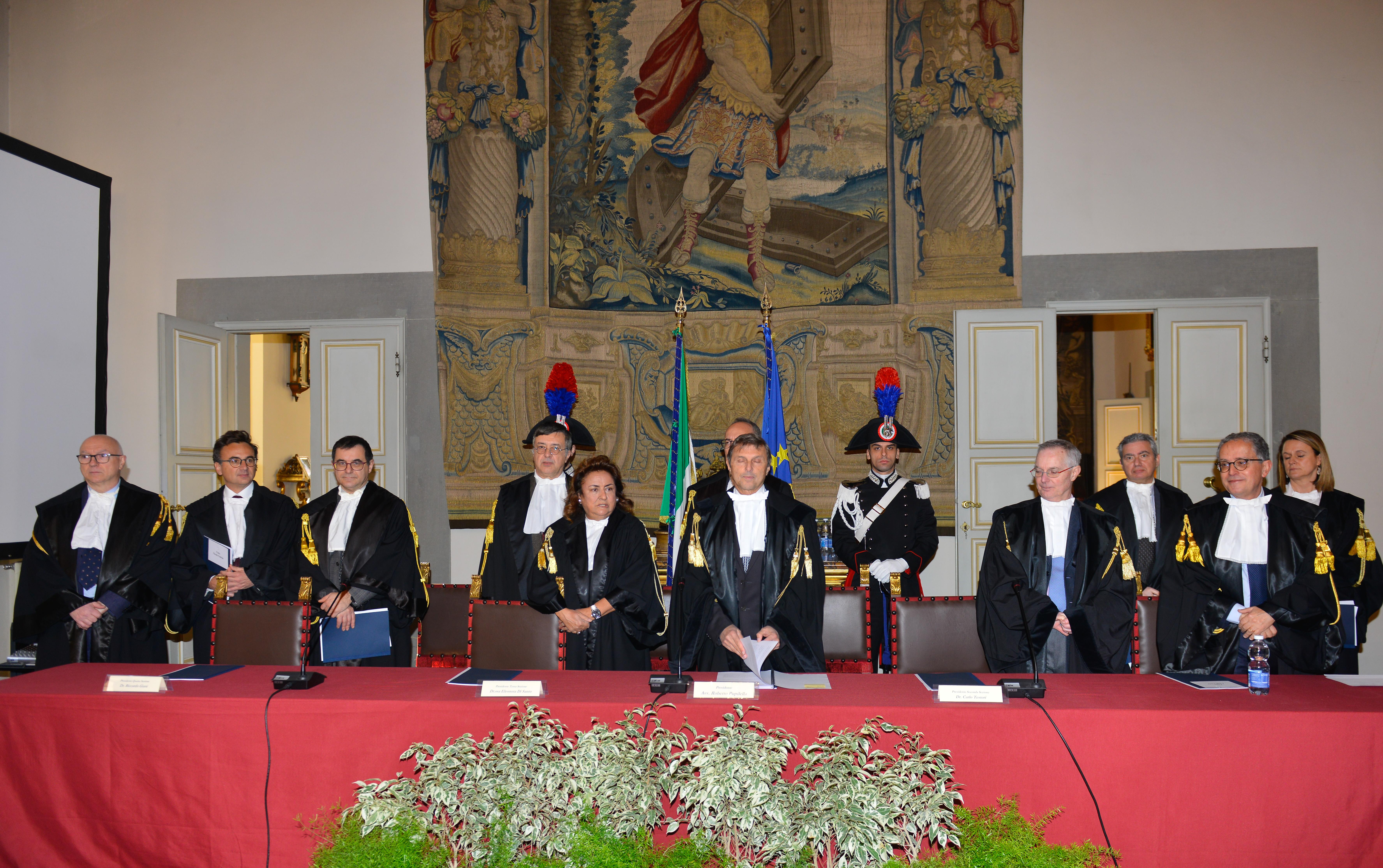 I giudici del Tar in occasione dell’inaugurazione dell’anno giudiziario (foto d’archivio)