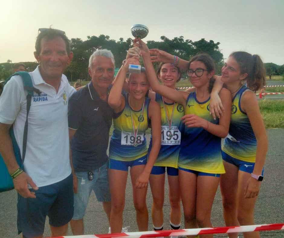 La squadra Ragazze che ha vinto l’oro nel campionato di società