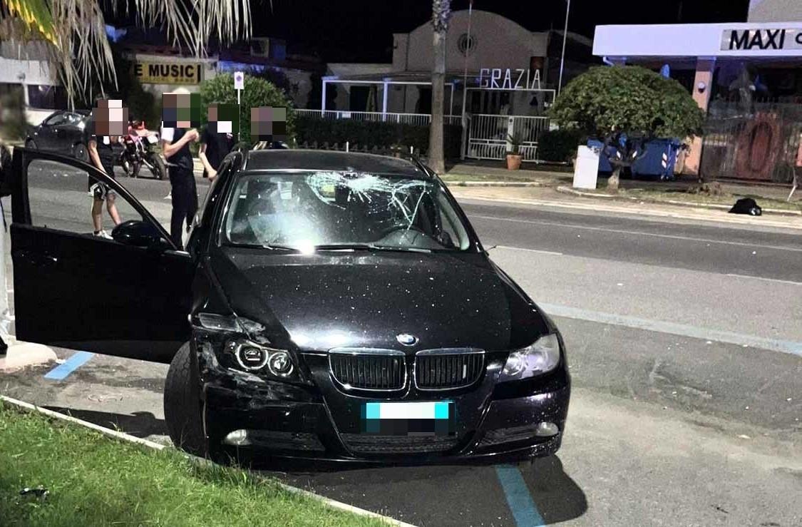 
	L'auto dopo l'incidente

