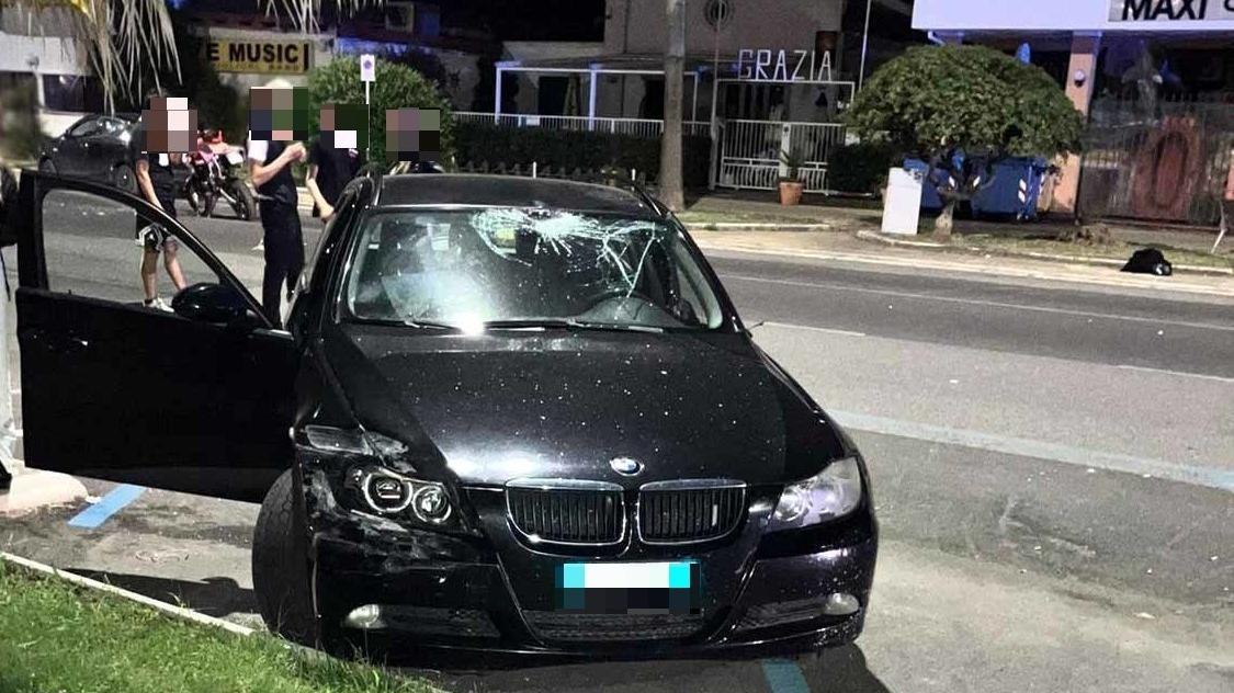 L'auto dopo l'incidente