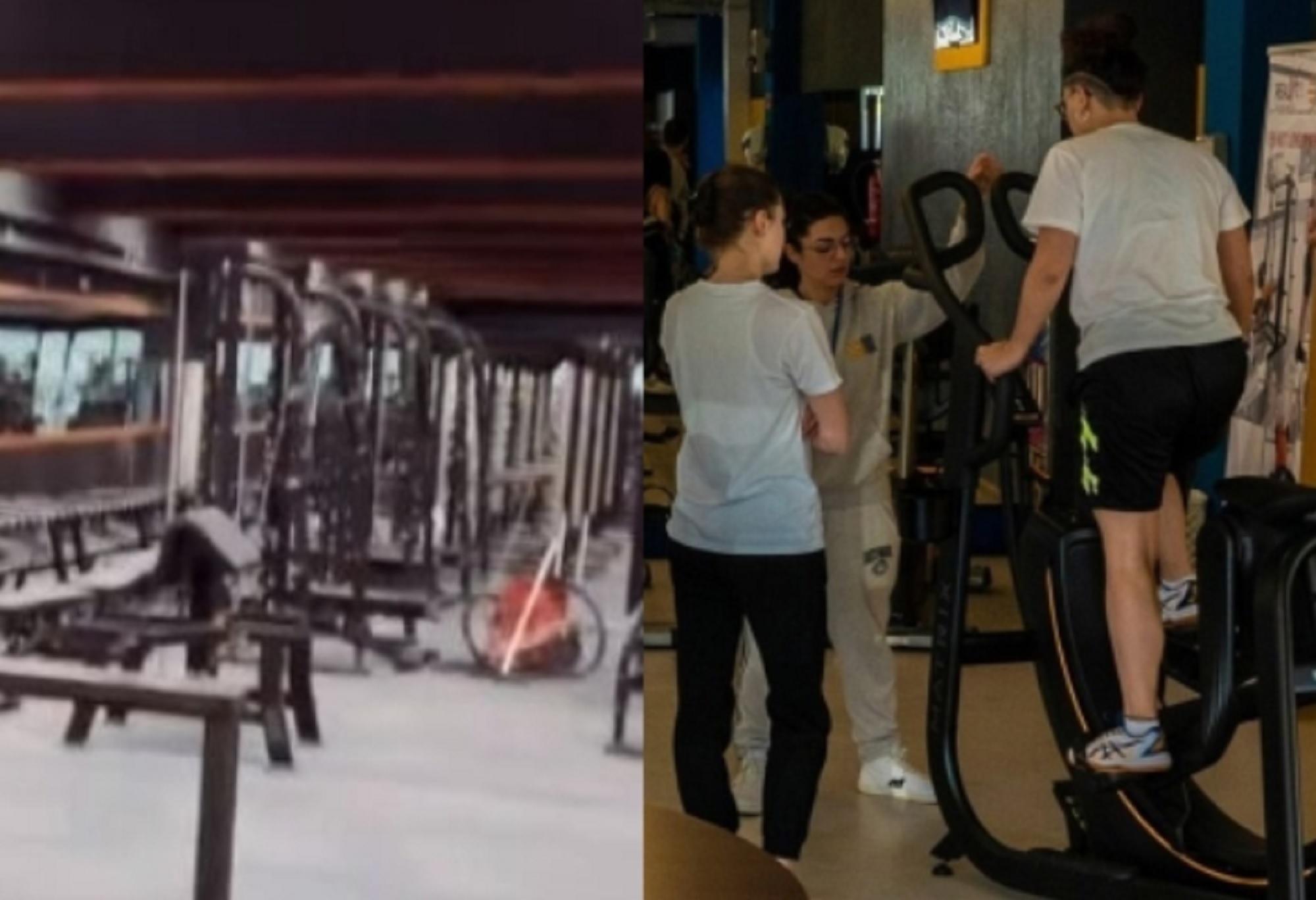 A sinistra la nuova GreenTheory, a destra una palestra GimFive