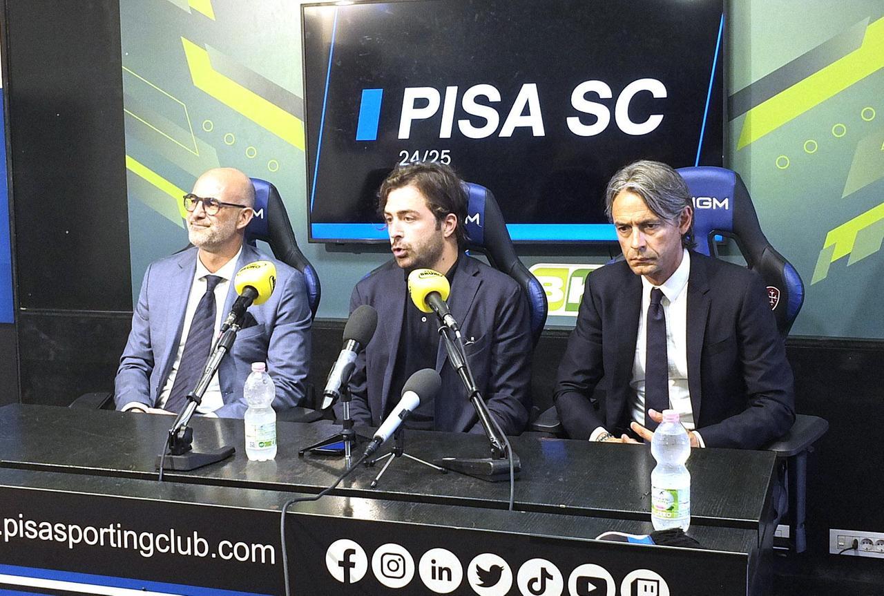 
	Da sinistra: Vaira, Corrado e Inzaghi durante la conferenza stampa (foto Fabio Muzzi)&nbsp;

