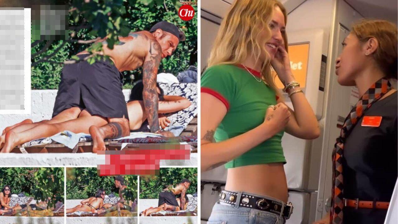 
	A sinistra Fedez nelle foto di "Chi" a destra Chiara Ferragni

