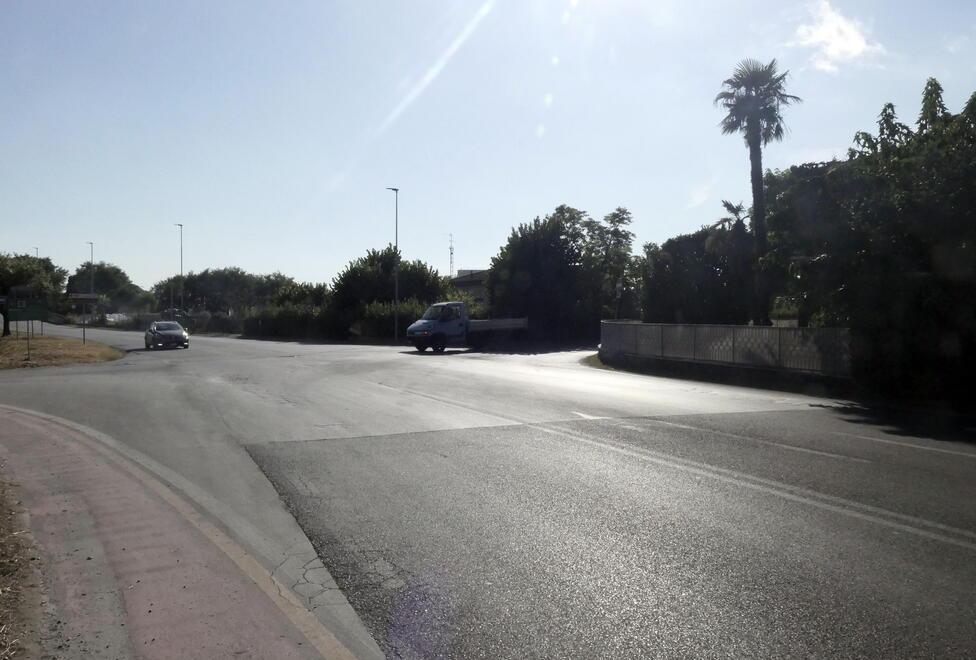 L’incrocio dove è avvenuto l’incidente (foto Paglianti)