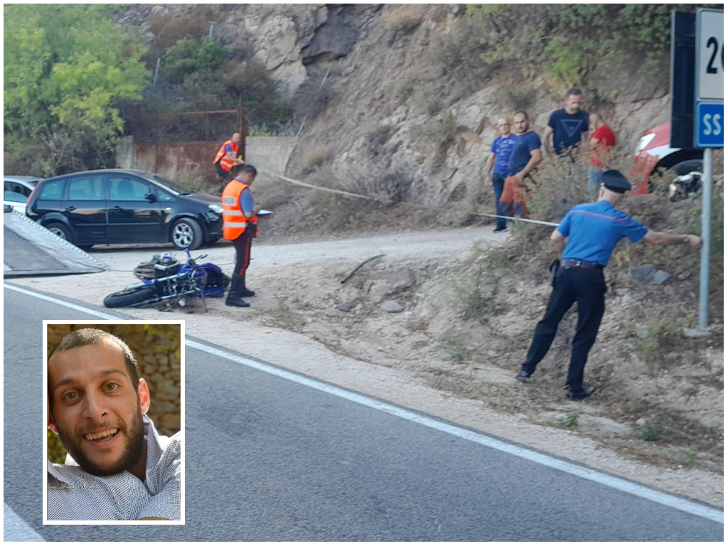 Perde il controllo della moto e finisce contro un cartello stradale, muore il 39enne di Dorgali Giuseppe Gometz
