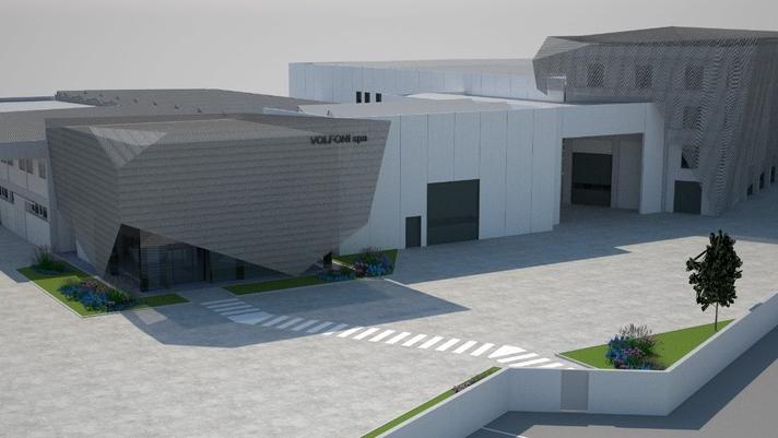 Il rendering della nuova conceria Volfoni a Ponte a Egola