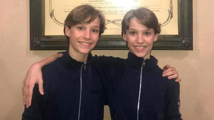 Prato, Niccolò e Tommaso: due gemelli di 13 anni entrano alla Scala