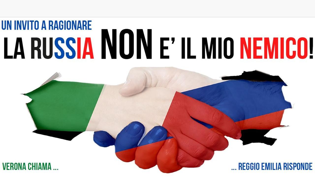 Cartelloni pro-Russia a Reggio Emilia: “Non è il nostro nemico”