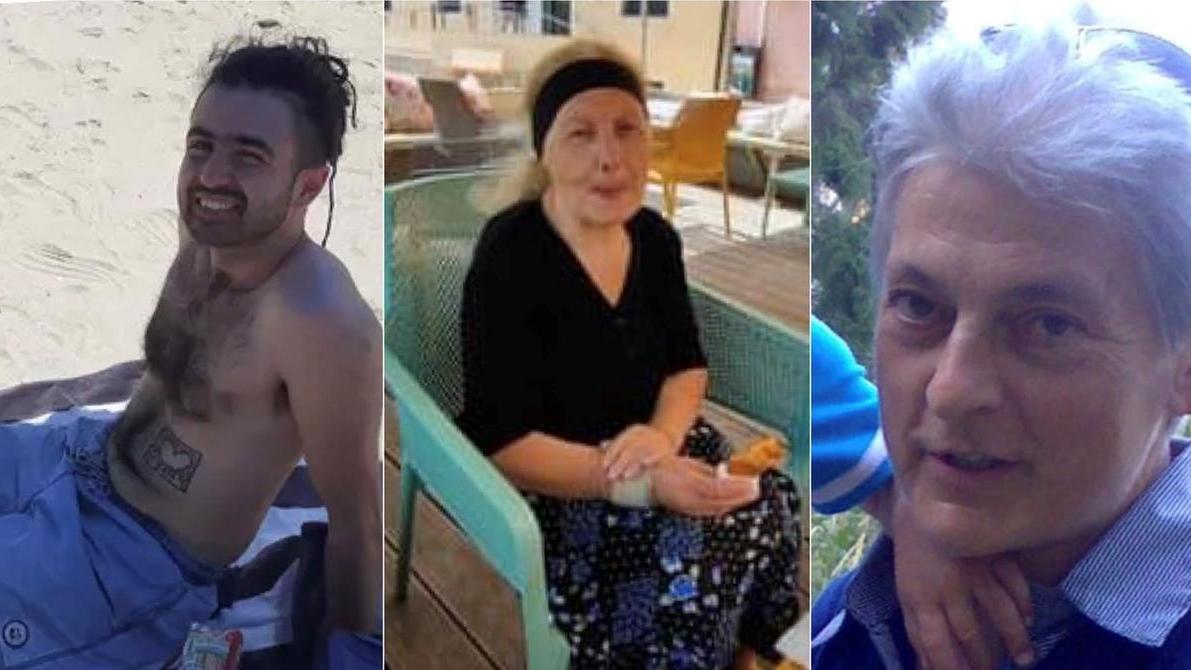 Da sinistra il 25enne Michael Frison, Angela Maria Salerno e Carla Visentin