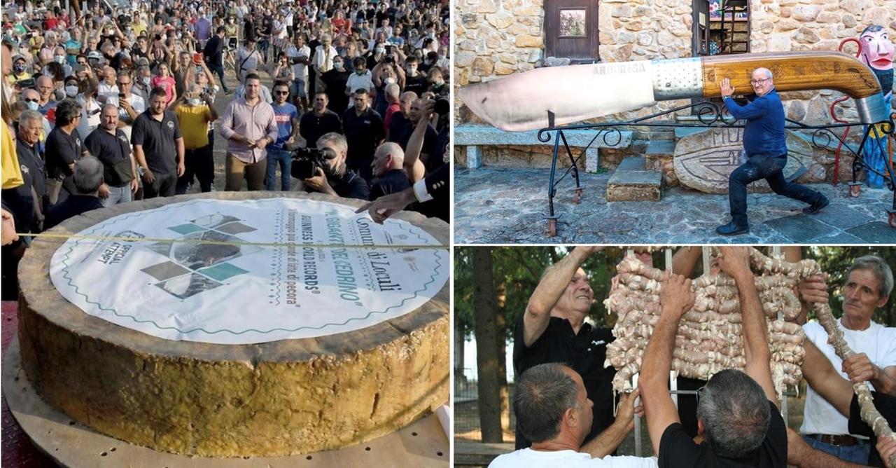 Tutti i Guinness della Sardegna: dai 170 metri di cordula, al chilometro di salsiccia e al coltello di 300 chili