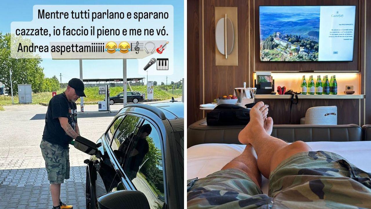 
	Le due foto di Eros Ramazzotti sui social

