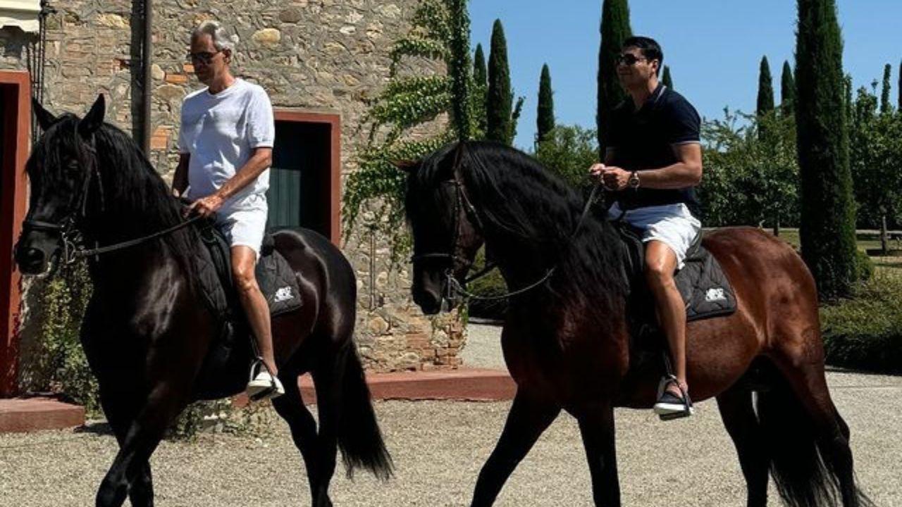 
	Andrea Bocelli e Julio Cruz a cavallo

