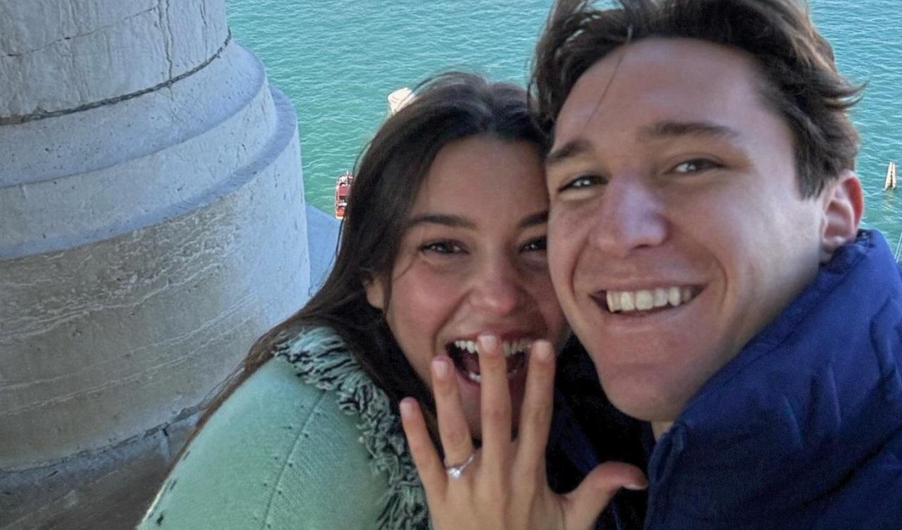 
	Federico Chiesa e Lucia Bramani il giorno della proposta di matrimonio

