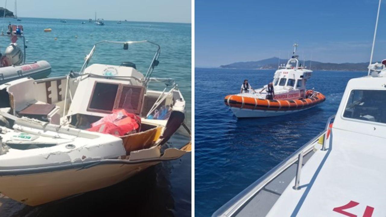L'intervento della Guardia Costiera e l'imbarcazione