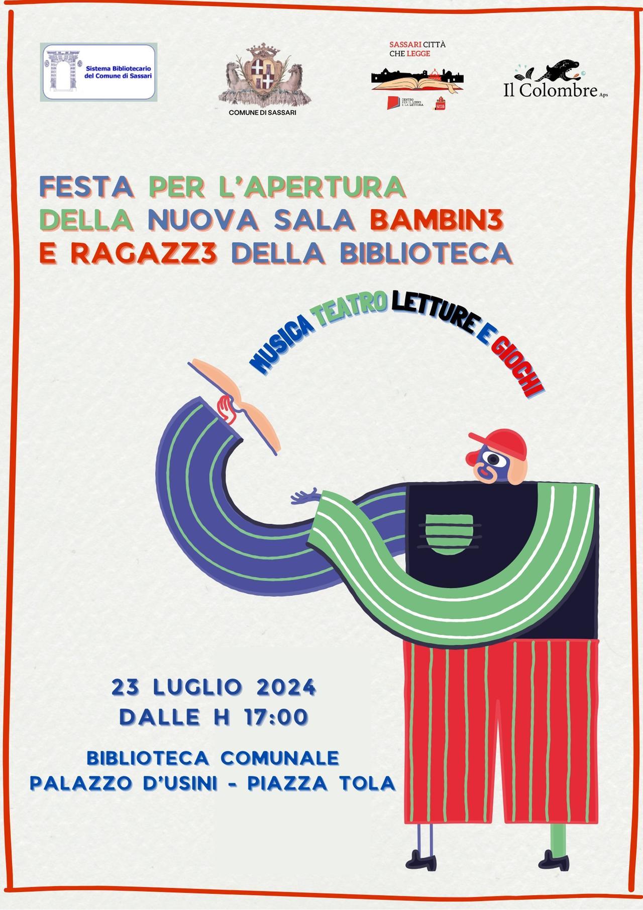 Peluche, libri e giochi: il 23 luglio riapre la sala per bimbi e ragazzi nella biblioteca di piazza Tola