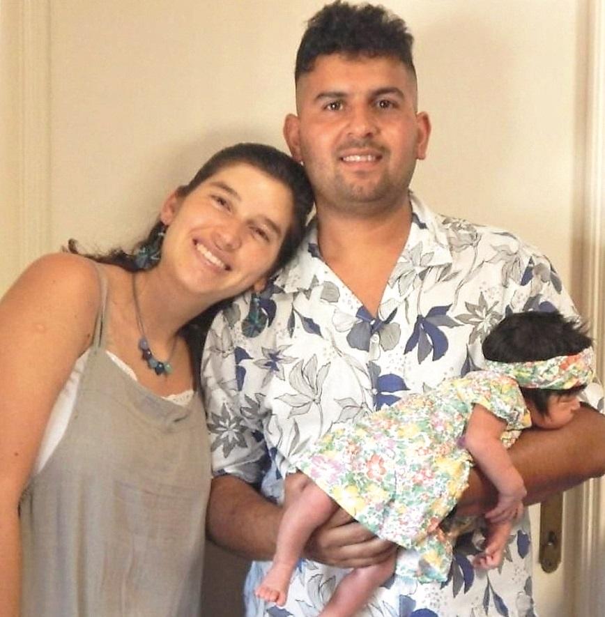 
	Cloe con mamma Sofia Bellone e pap&agrave;&nbsp;Francisco Manescau

