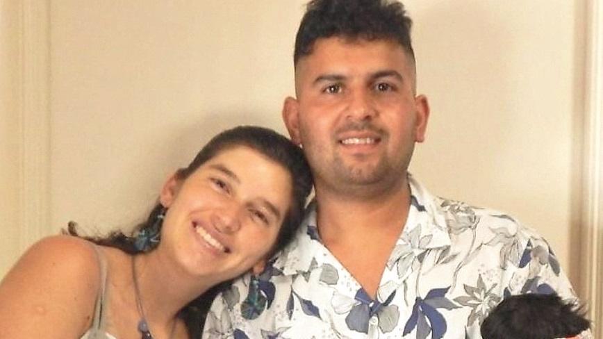 Cloe con mamma Sofia Bellone e papà Francisco Manescau